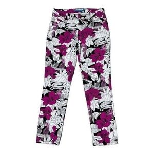 Tori Richard Tropical Floral skinny pants